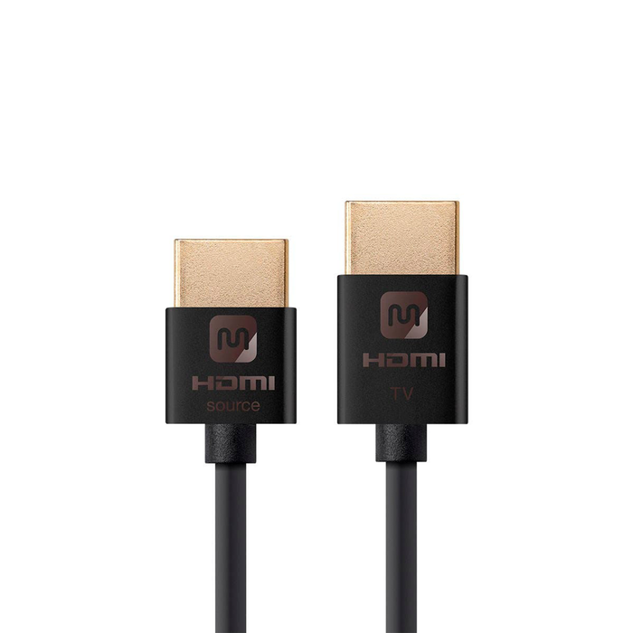 Monoprice 4K Slim High Speed HDMI Cable 10ft - 18Gbps Active Black