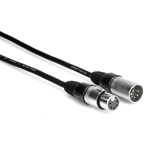 Hosa DMX Cable 5-Pin XLR Male to 5-Pin XLR Female 10'