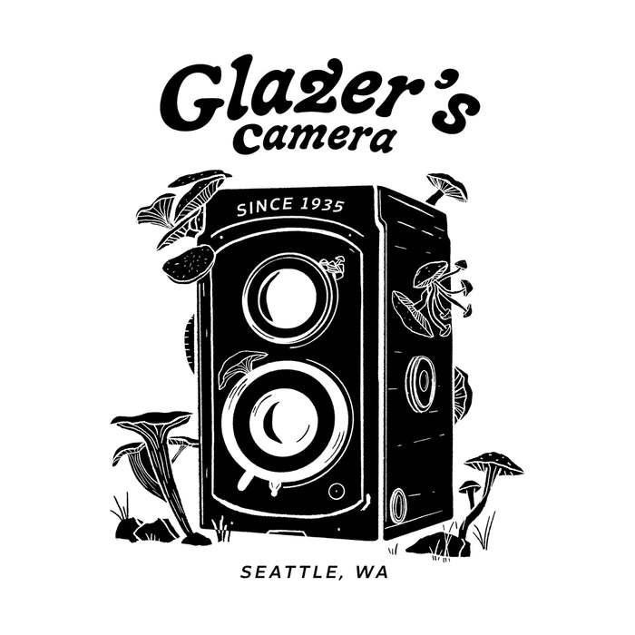 Glazer's Sticker - Vintage Camera with Mushrooms