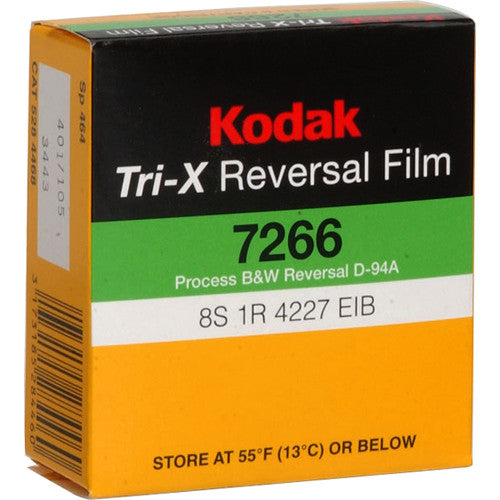 Kodak Tri-X Black & White Reversal Film #7266 - Super 8, 50' Roll
