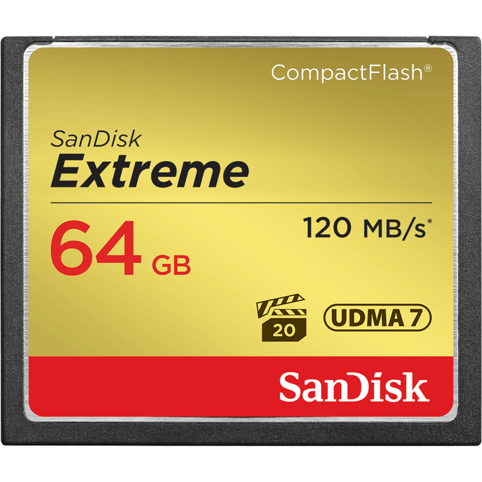 SanDisk 64GB Extreme 120MB/s CF Memory Card