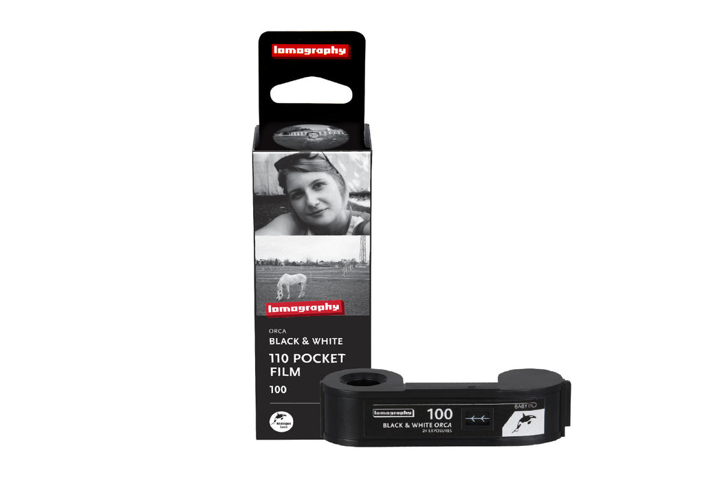 Lomography Orca 100 Black & White Negative - 110 Cartridge Film, 24 Exposures, Single Roll