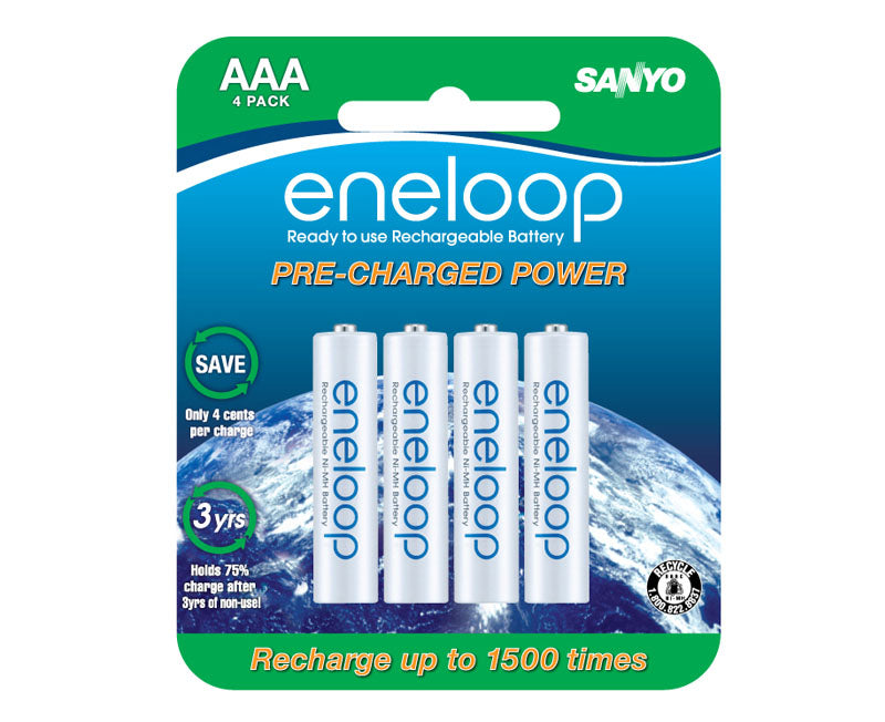Panasonic Eneloop Rechargeable AAA Batteries 4-Pack